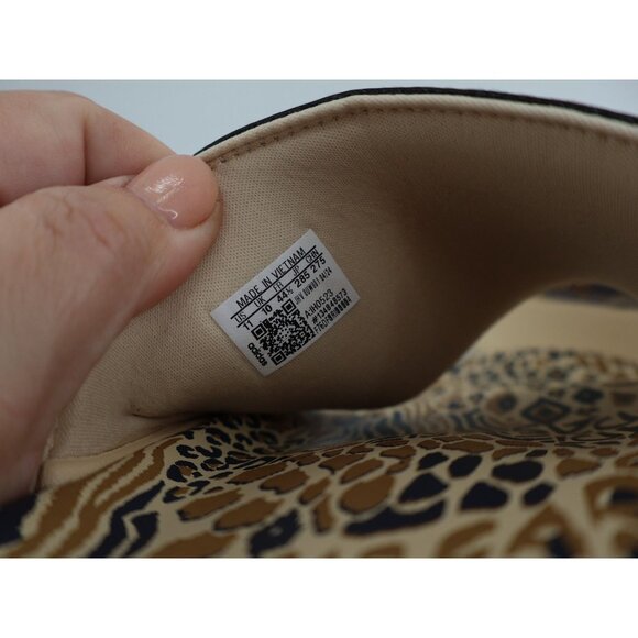 Adidas Adilette Platform Sandal Slide Crystal Sand Animal Print Men Size 11 Tan - Picture 9 of 13